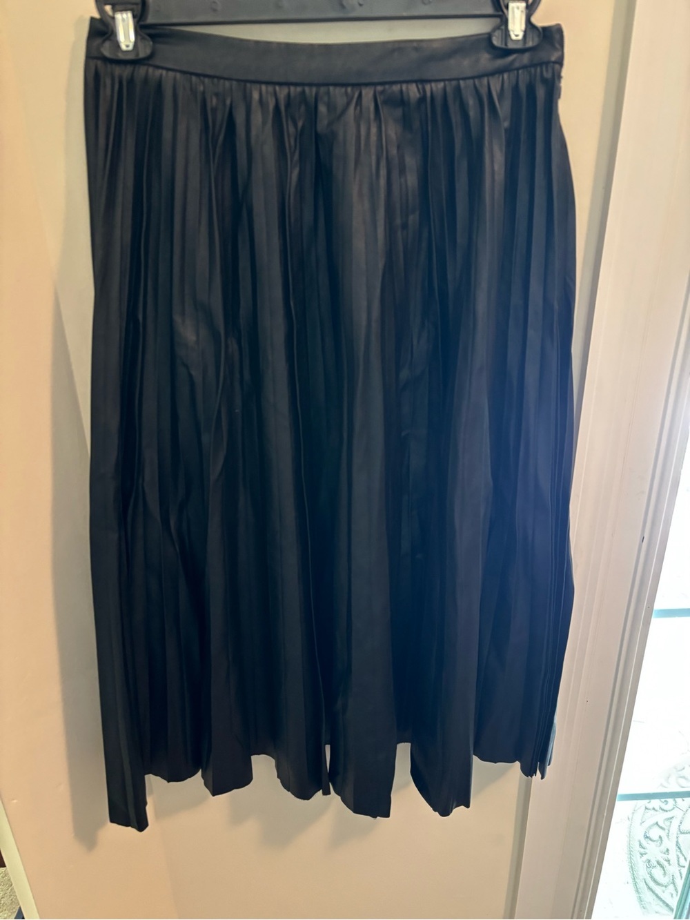 Banana Republic Black Pleated Midi Skirt